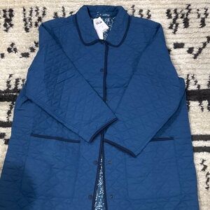 Lands' End Primaloft Blue Barn Quilted Jacket, Reversible NWT